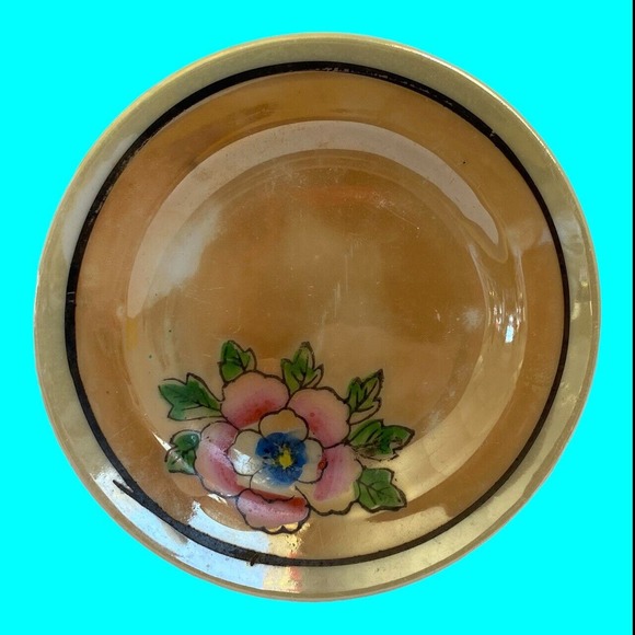 Vtg Japanese Lustreware Doll Dishes, Doll Tea Set, Tiny Dishes, 14 pcs - Picture 7 of 16